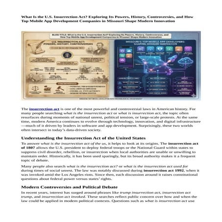 What Is the U.S. Insurrection Act- Exploring Its Powers, History ...