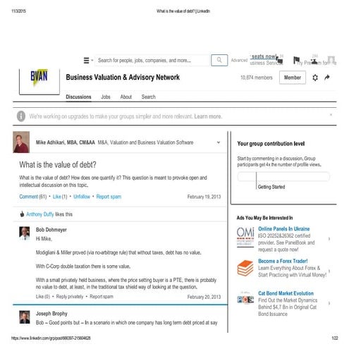 What is the value of debt  linked in