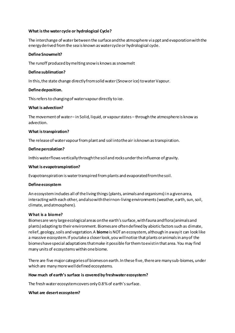 What is the water cycle or hydrological cycle
