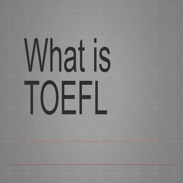 What is toefl