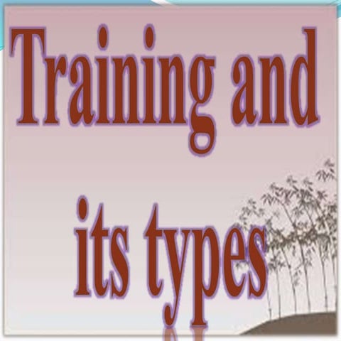 What is training And its Types