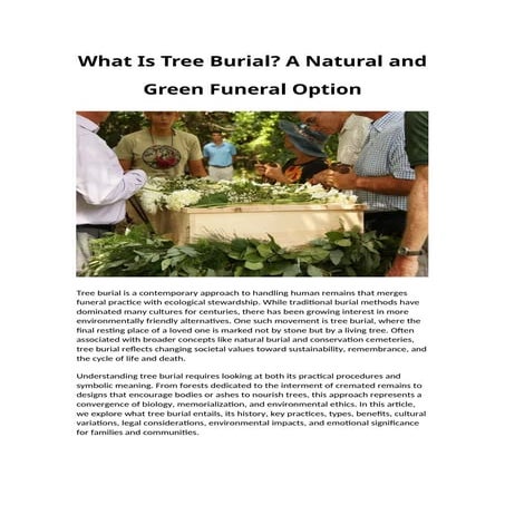 Tree Burial: A Sustainable and Symbolic Green Funeral Option | DOCX