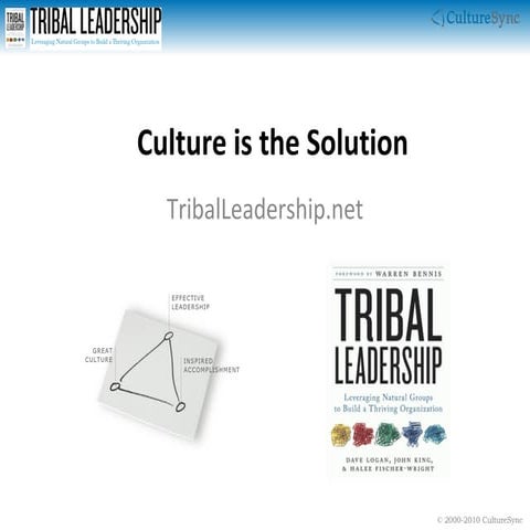 Tribal Leadership: Culture is the Solution