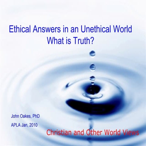 Christian and Other World Views: A Power Point