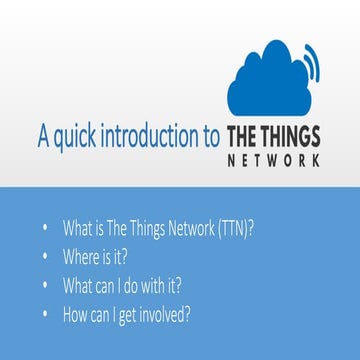 A quick introduction to The Things Network | PDF