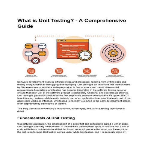 What is Unit Testing? - A Comprehensive Guide | PDF