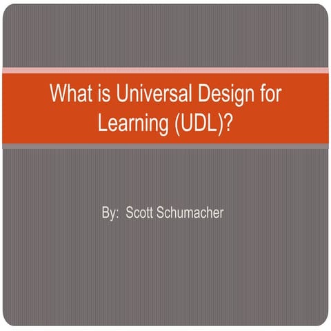 What is universal design for learning (udl