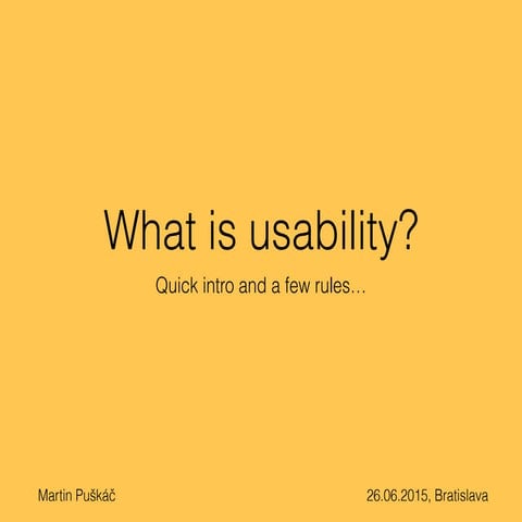 What is usability