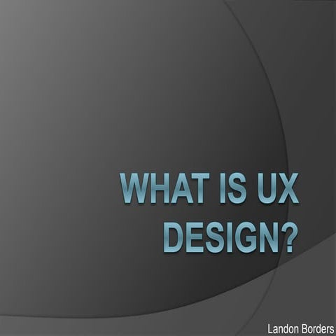 What is ux design