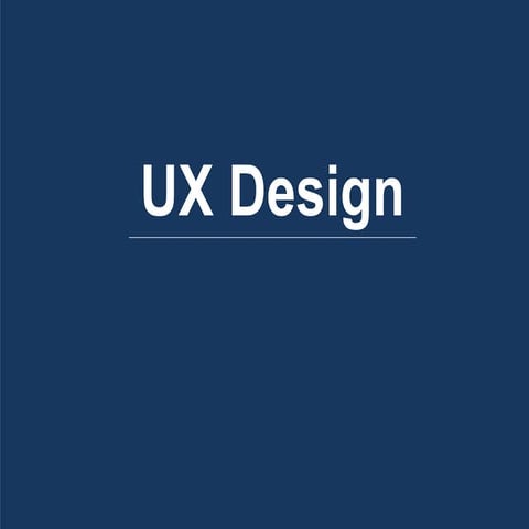 What is ux design 