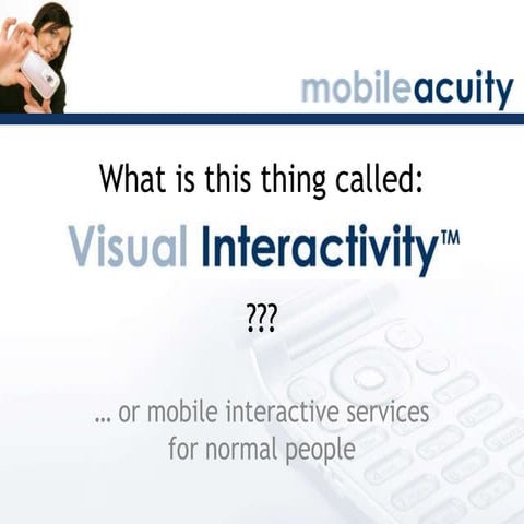 BarCampScotland: What Is Visual Interactivity?