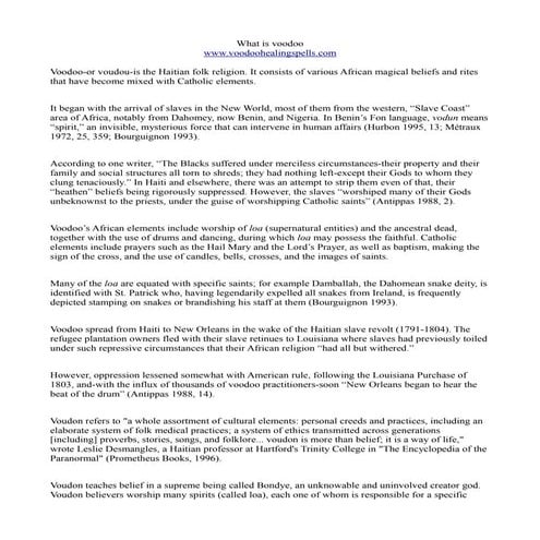 What is voodoo | PDF