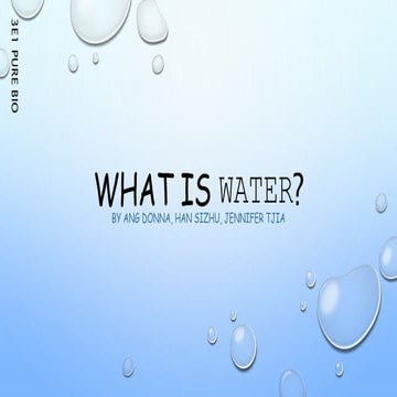 What is water