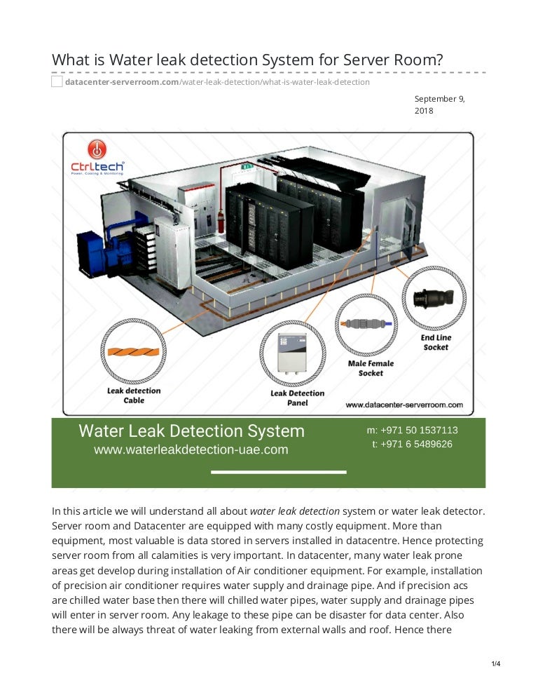 What is Water leak detection System for Server Room? #waterleakdete…