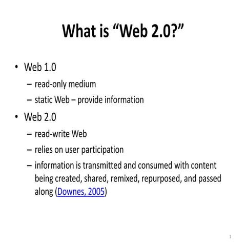 What Is Web 2.0