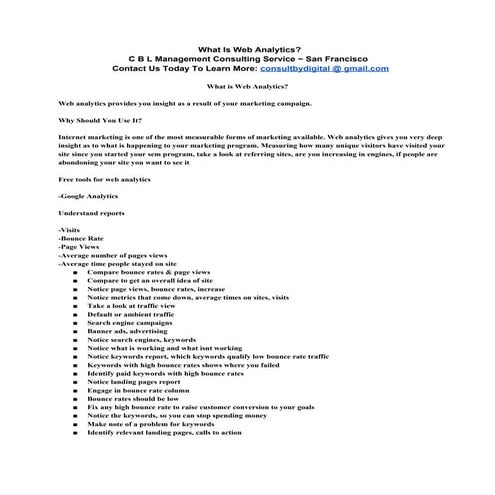 What is web analytics