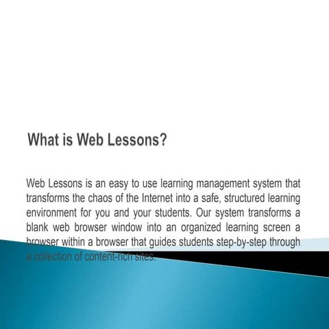 What is web lessons