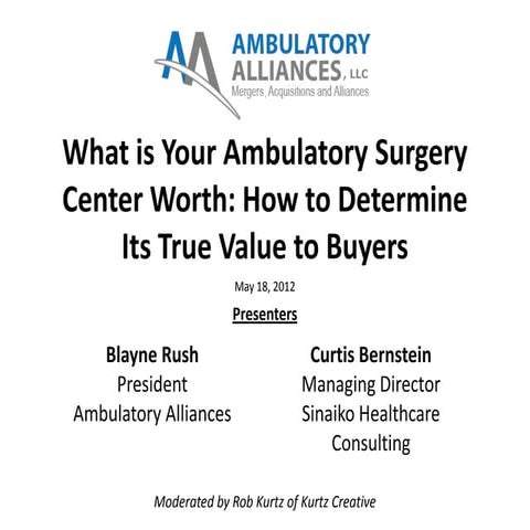 What is your ambulatory surgery center worth (2)