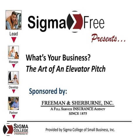 What Is Your Business The Elevator Pitch 032010