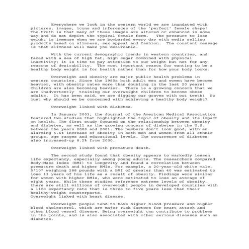 What Is Your Healthy Body Weight