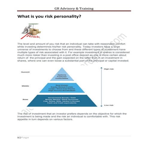 Safe vs. risky investments | PPTX