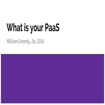 What is your PaaS