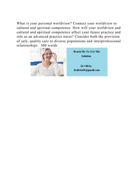 What is your personal worldview Connect your worldview to cultural | PDF