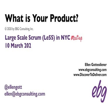 What is Your Product? 