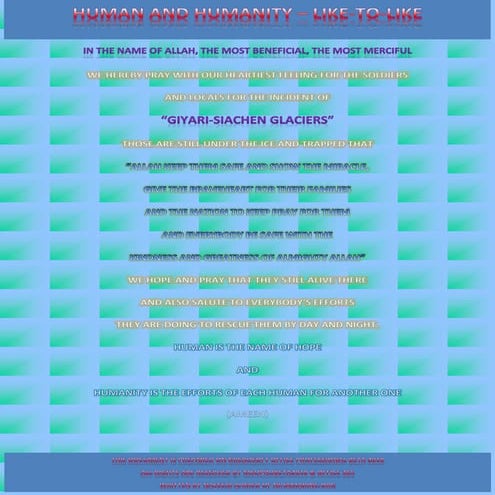 What i think !!! pray for incident of giyari siachen glaciers.