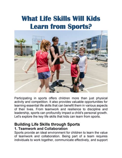The Benefits of Youth Sports | PPT