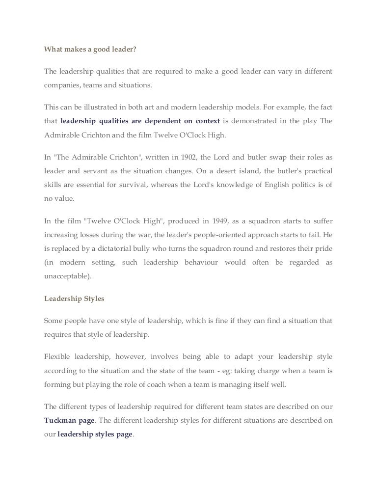 essay about leaders leadership portfolio