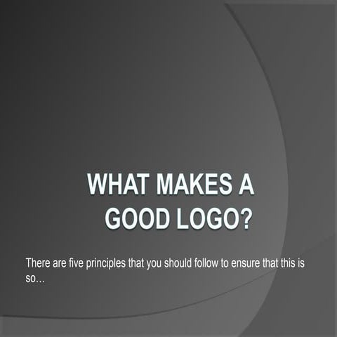 What makes a good logo