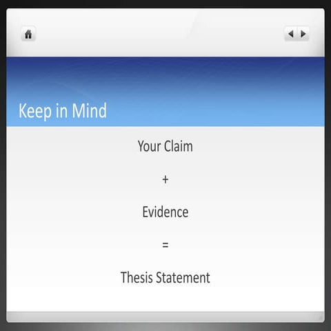 What makes a good thesis statement