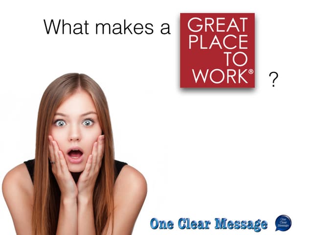 What makes a great place to work