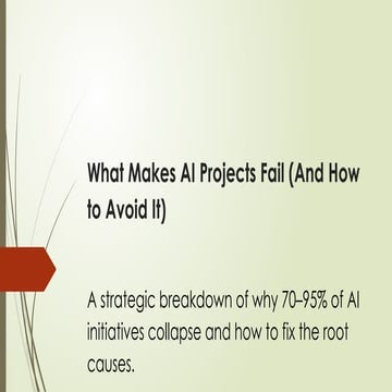What Makes AI Projects Fail (And How to Avoid It)