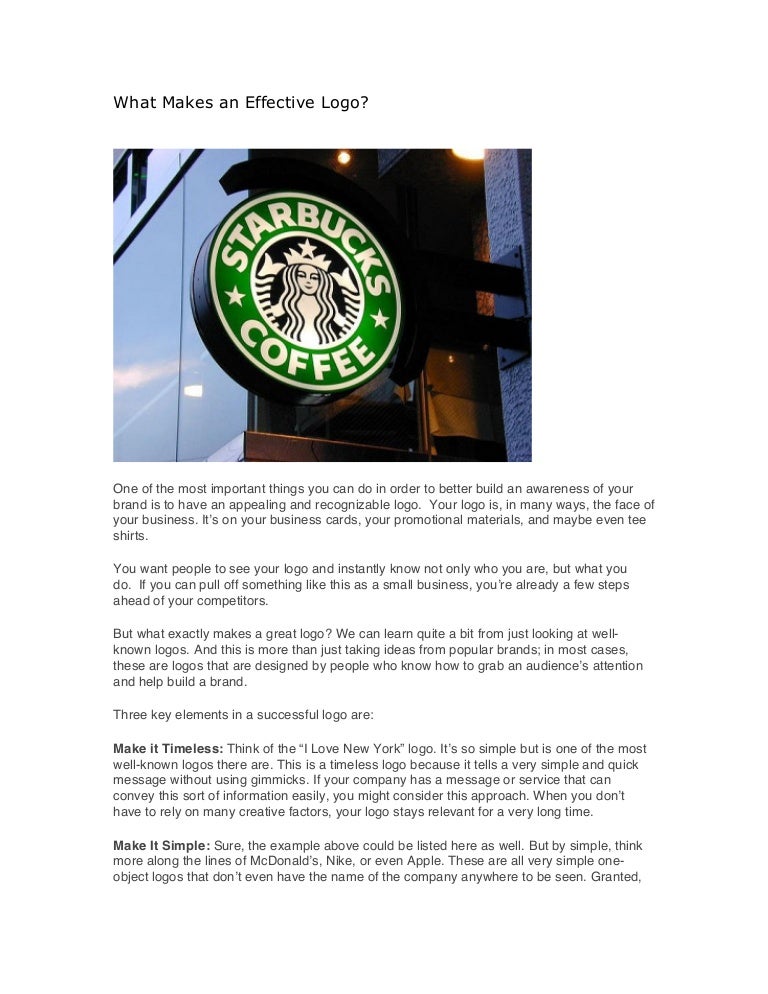 What makes an effective logo