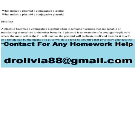 What makes a plasmid a conjugative plasmid What makes a plasmid.pdf