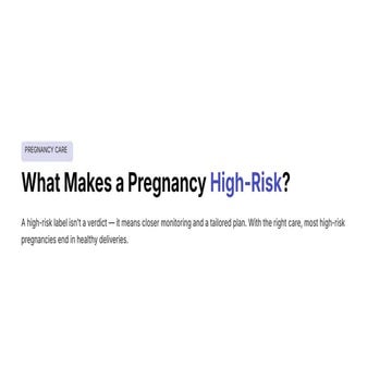 Understanding High Risk Pregnancy: Causes and Precautions | PDF