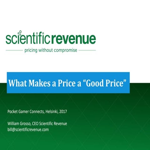 What makes a price a good price