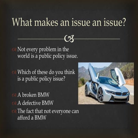 What makes a public policy issue 