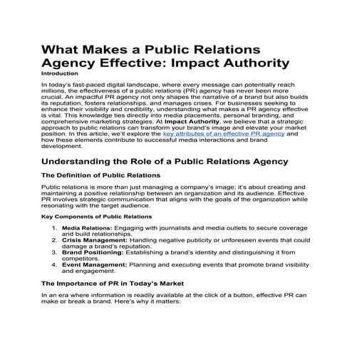 What Makes a Public Relations Agency Effective_ Impact Authority.docx