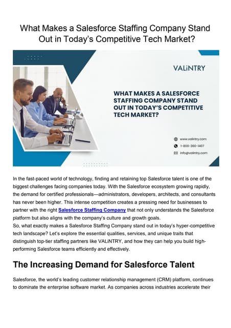 What Makes a Salesforce Staffing Company Stand Out in Today’s Competitive Tec...