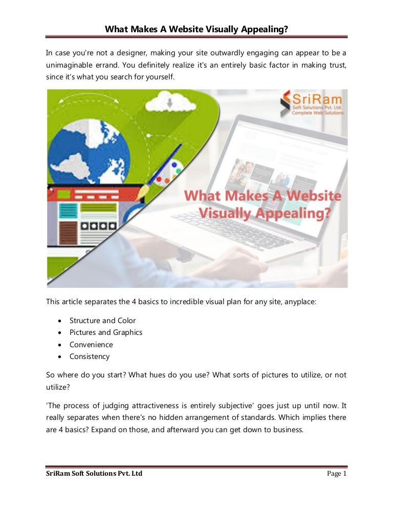 What makes a website visually appealing