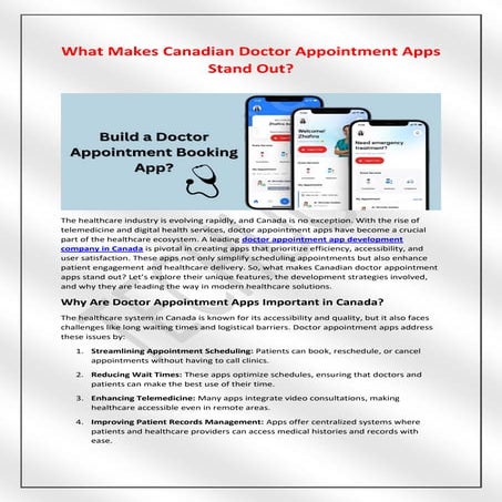 Online Doctor Appointment App Development Process, Benefits, Features ...