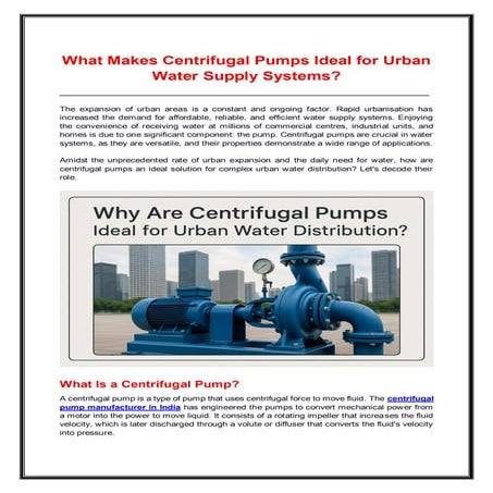 What Makes Centrifugal Pumps Ideal for Urban Water Supply Systems.pdf