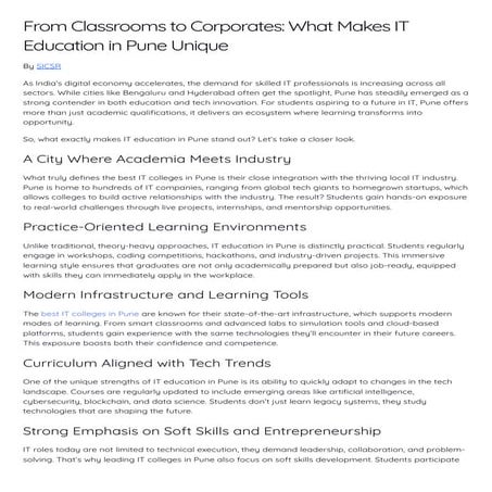 What Makes IT Education in Pune Unique.pdf