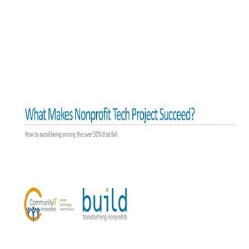 What Makes Nonprofit Tech Projects Succeed?