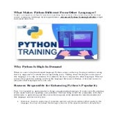 What makes python different from other languages