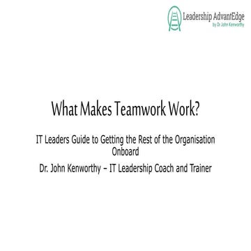What makes Teamwork Work?