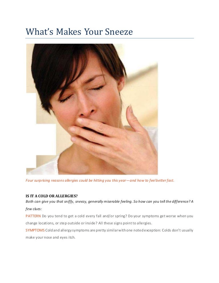 What makes your sneeze